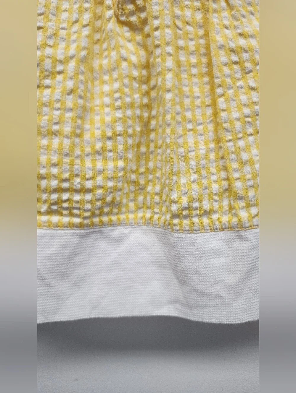 2nd Step 18M Yellow Gingham Seersucker Dress & Bloomer Set